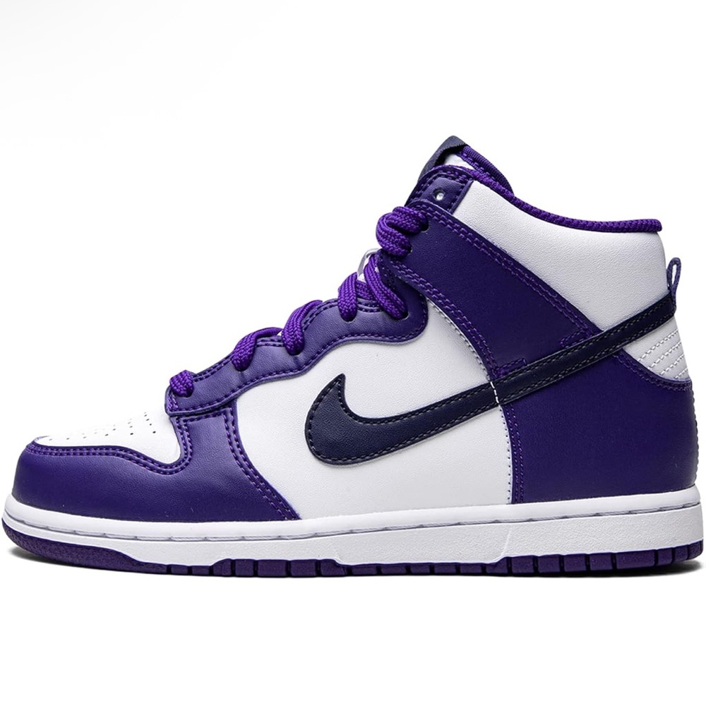 Nike Kid's Dunk High Sneaker Purple & White